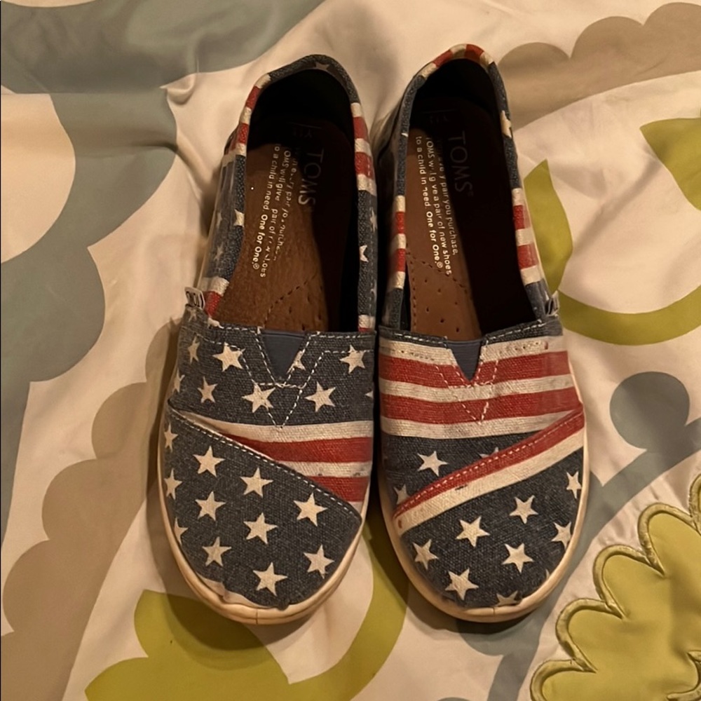 Kids American Flag Toms 1.5